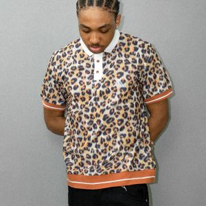 XENX Animal Print Polo